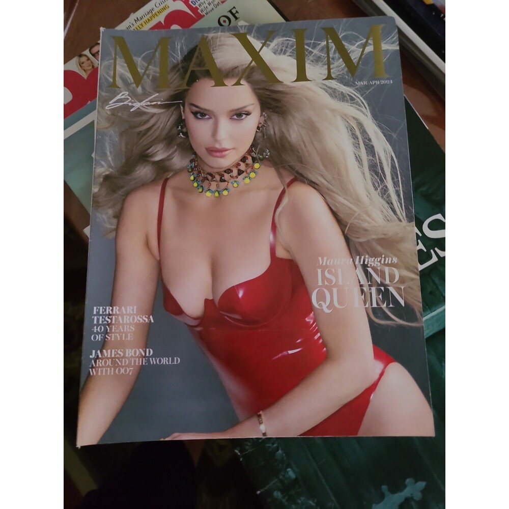 MARCH 2024 / APRIL 2024 MAXIM - MAURA HIGGINS COVER - ISLAND QUEEN - BRAND NEW
